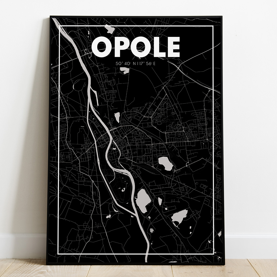 Plakat Mapa Opole - Czarna - West Pomerania zdjęcie 1