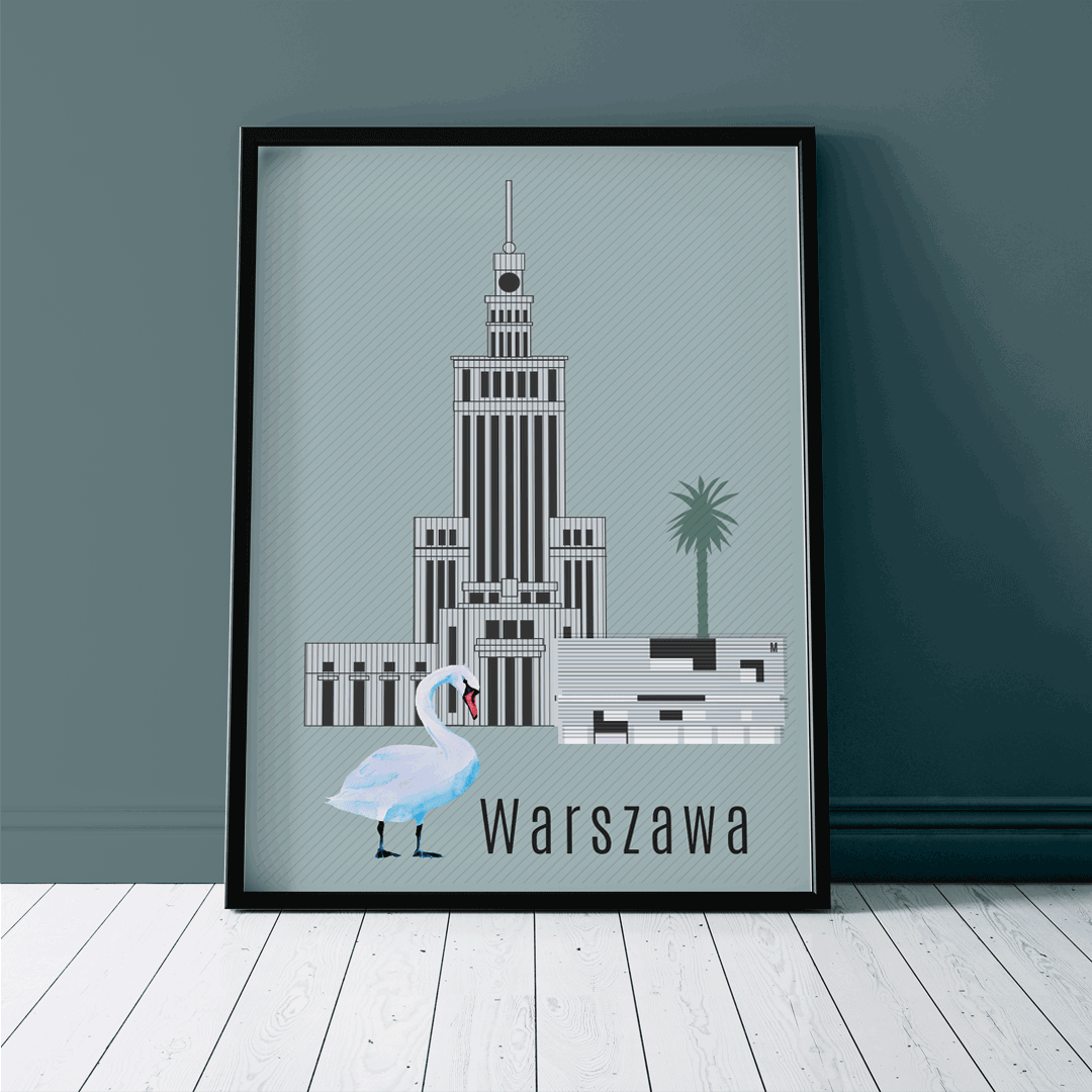 Plakat Warszawa - Pałac Kultury i Nauki - West Pomerania zdjęcie 1