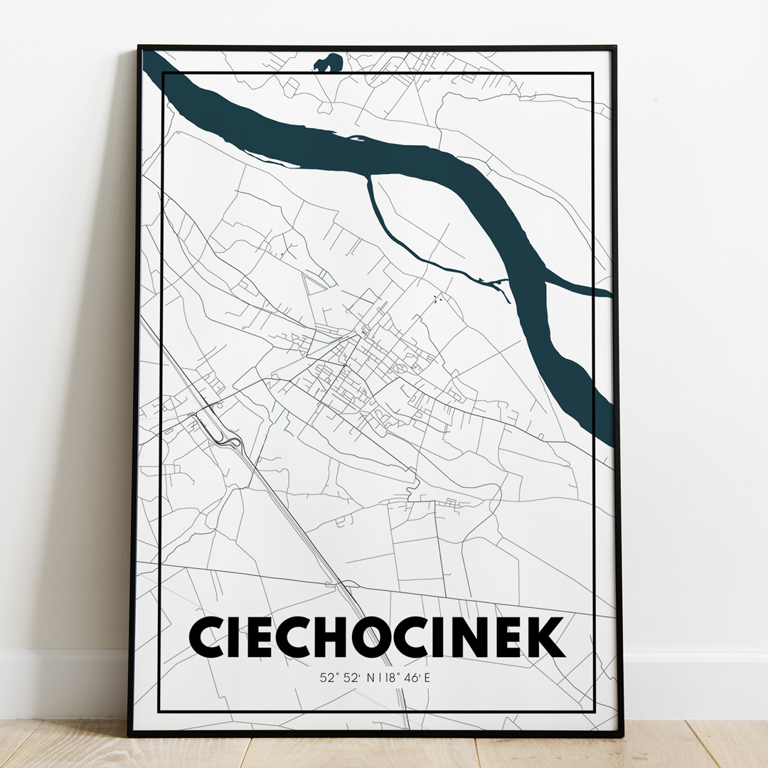 Plakat Mapa Ciechocinek - Biała - West Pomerania zdjęcie 1
