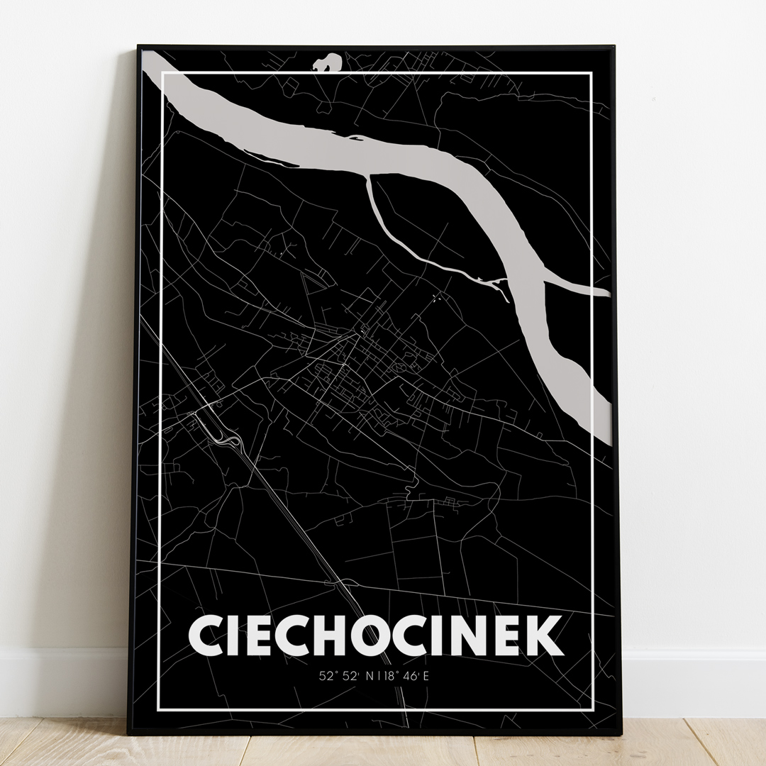 Plakat Mapa Ciechocinek - Czarna - West Pomerania zdjęcie 1