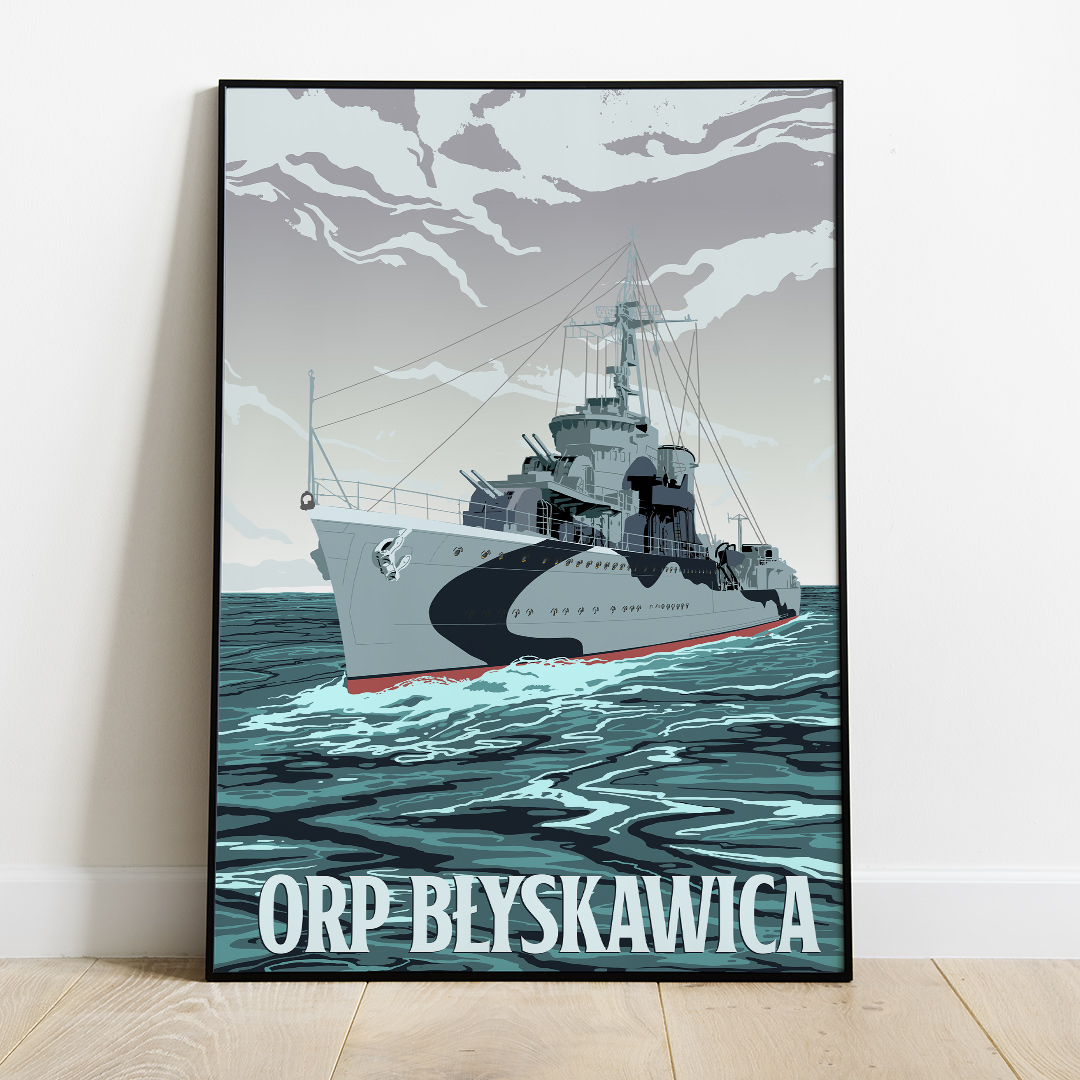 Plakat II RP - ORP Błyskawica - West Pomerania zdjęcie 1