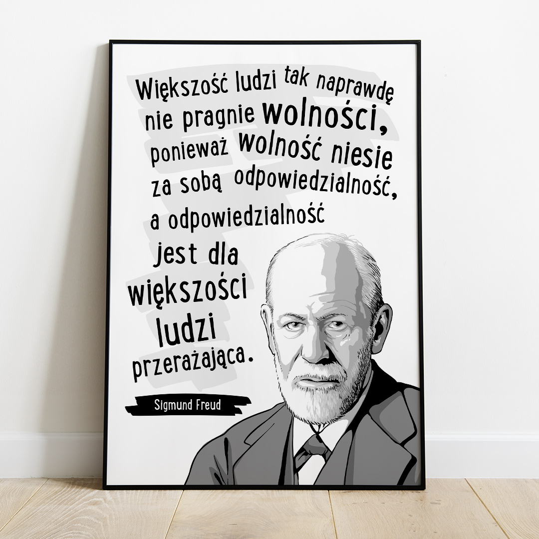 Plakat Cytat - Sigmund Freud - West Pomerania zdjęcie 1