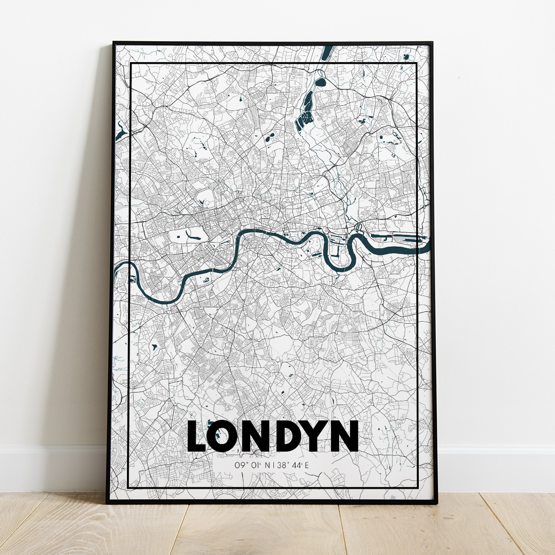 Plakat Mapa Londyn - West Pomerania zdjęcie 1