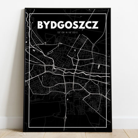 Plakat Mapa Bydgoszcz - Czarna - West Pomerania zdjęcie 1