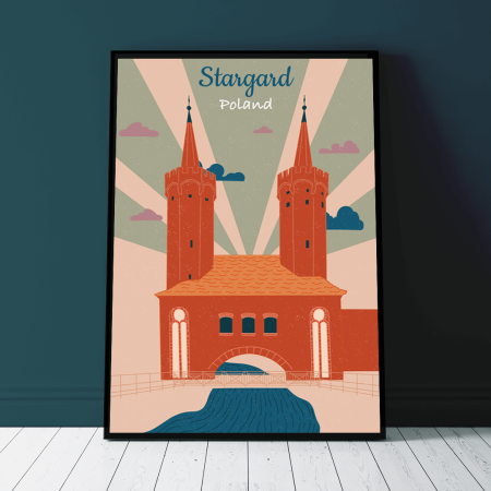 Plakat Stargard - Brama Portowa - West Pomerania zdjęcie 1