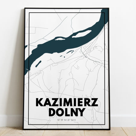 Plakat Mapa Kazimierz Dolny - Biała - West Pomerania zdjęcie 1