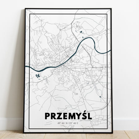 Plakat Mapa Przemyśl - Biała - West Pomerania zdjęcie 1
