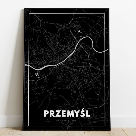 Plakat Mapa Przemyśl - Czarna - West Pomerania zdjęcie 1
