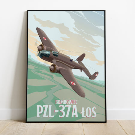 Plakat II RP - Bombowiec Łoś