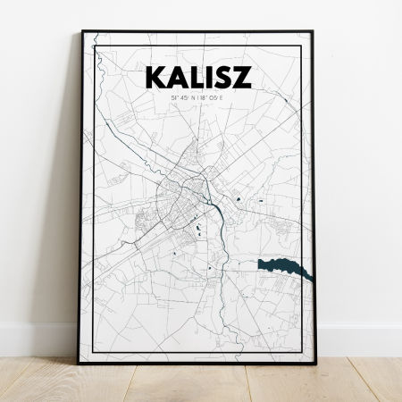 Plakat Mapa Kalisz- Biała - West Pomerania zdjęcie 1