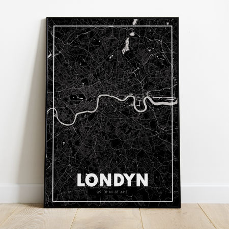 Plakat Mapa Londyn - West Pomerania zdjęcie 2