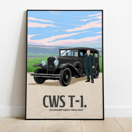 Plakat II RP - Samochód CWS T-1