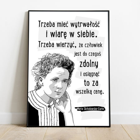 Plakat Cytat - Maria Skłodowska-Curie